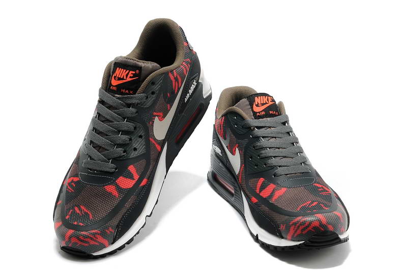 Nike Air Max 90 Chaussures Hommes pre TAPE Brun fonce Gris Orange (2)